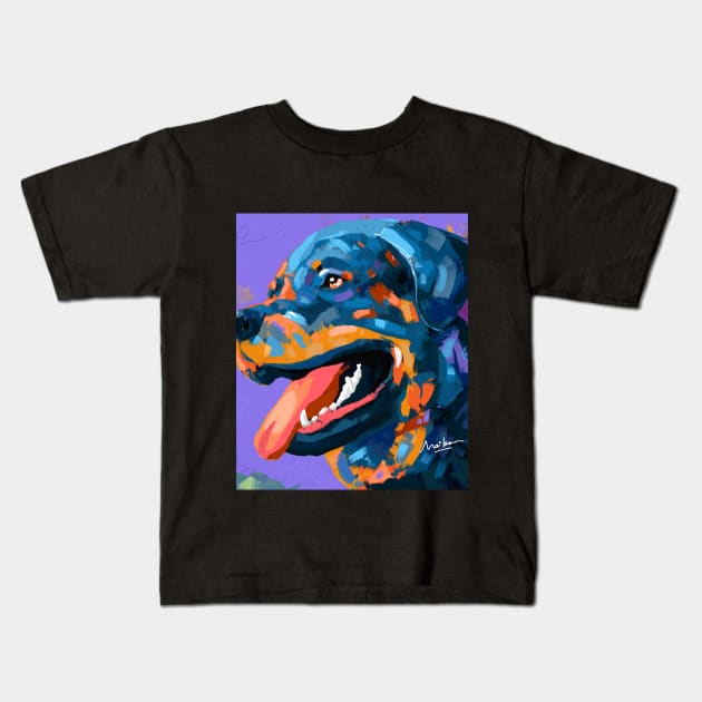 Rottweiler dog lover Kids T-Shirt by mailsoncello